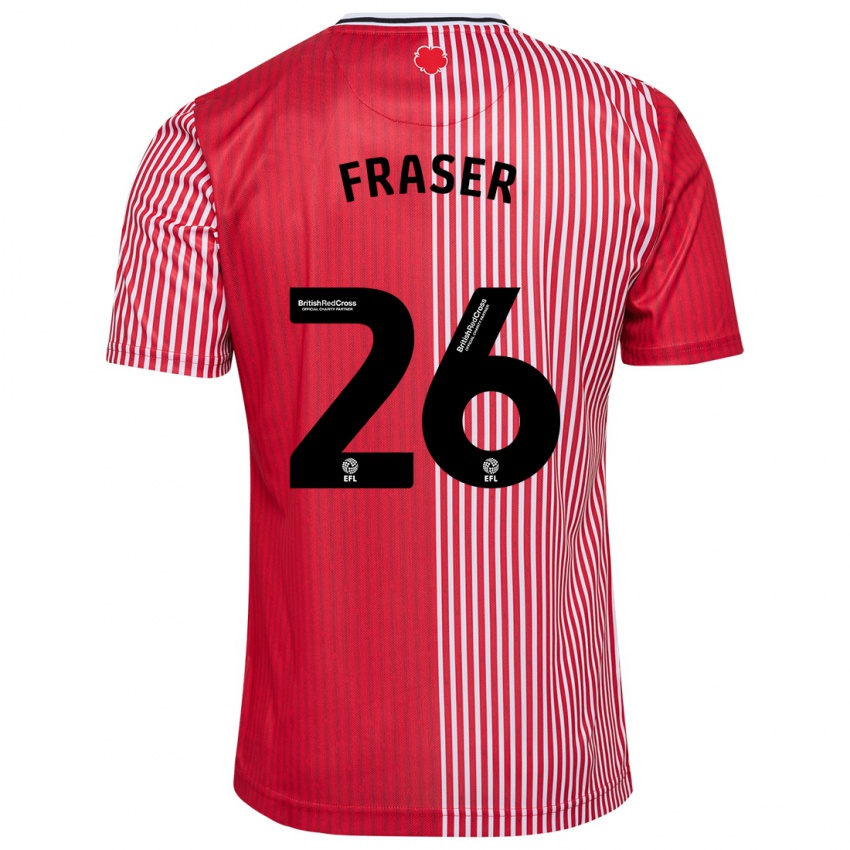 Barn Ryan Fraser #26 Rød Hjemmetrøye Drakt Trøye 2023/24 Skjorter T-Skjorte