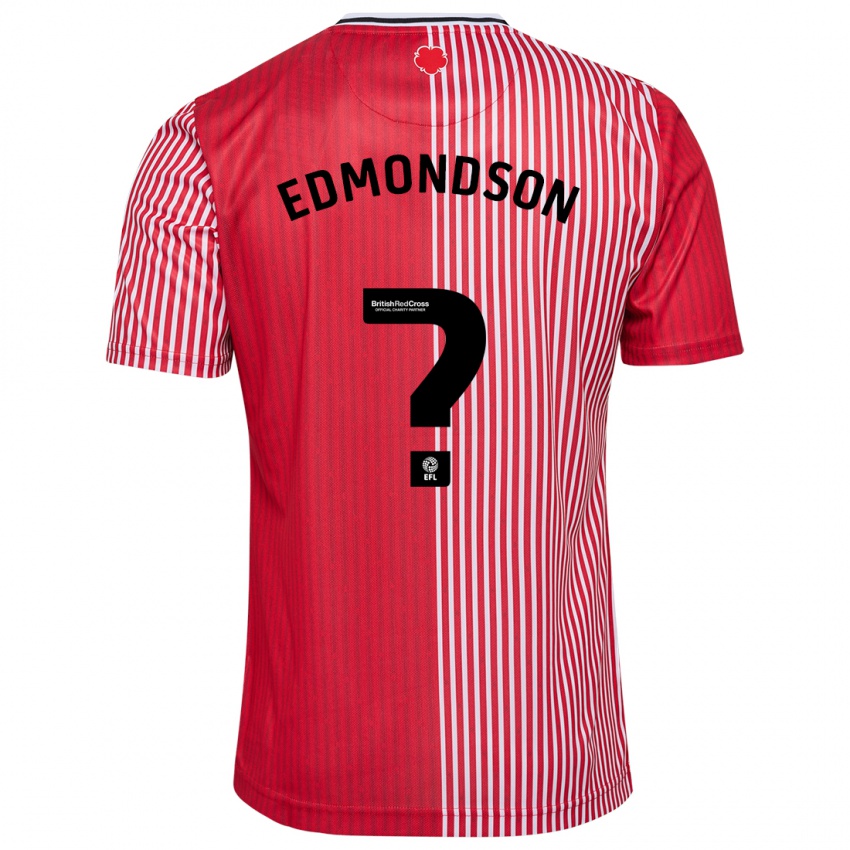 Barn Tyler Edmondson #0 Rød Hjemmetrøye Drakt Trøye 2023/24 Skjorter T-Skjorte