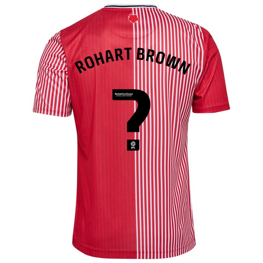 Barn Thierry Rohart-Brown #0 Rød Hjemmetrøye Drakt Trøye 2023/24 Skjorter T-Skjorte