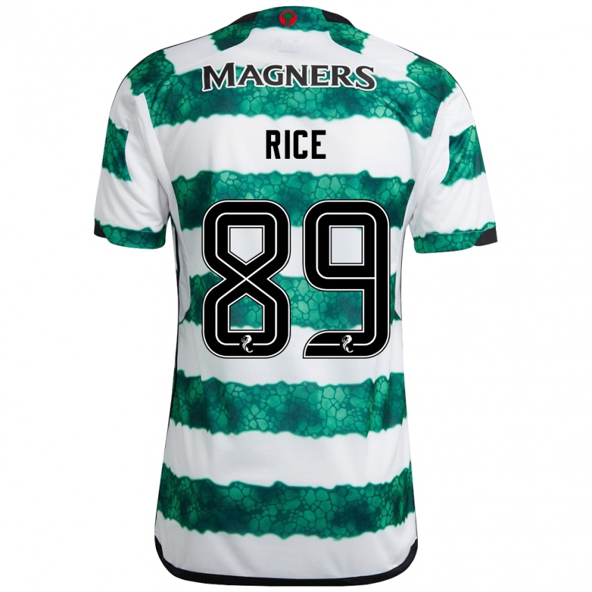 Barn Aidan Rice #89 Grønn Hjemmetrøye Drakt Trøye 2023/24 Skjorter T-Skjorte