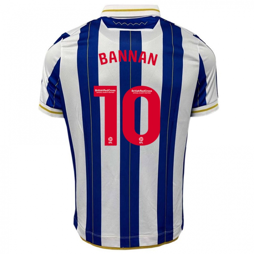 Barn Barry Bannan #10 Blå Hvit Hjemmetrøye Drakt Trøye 2023/24 Skjorter T-Skjorte