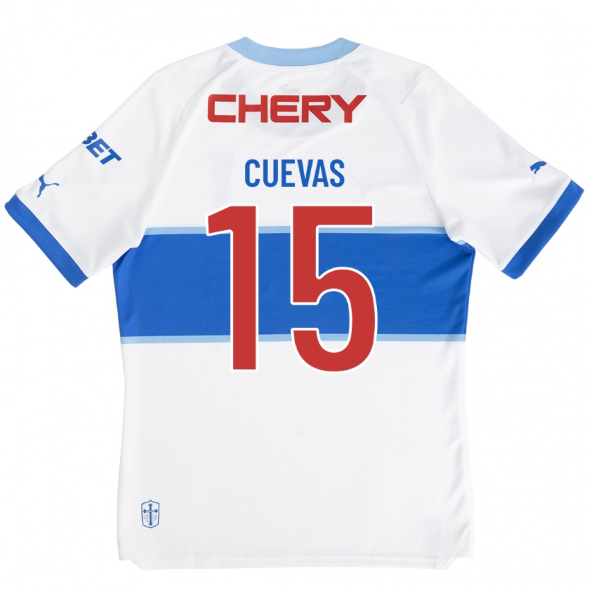 Barn Cristian Cuevas #15 Hvit Hjemmetrøye Drakt Trøye 2023/24 Skjorter T-Skjorte
