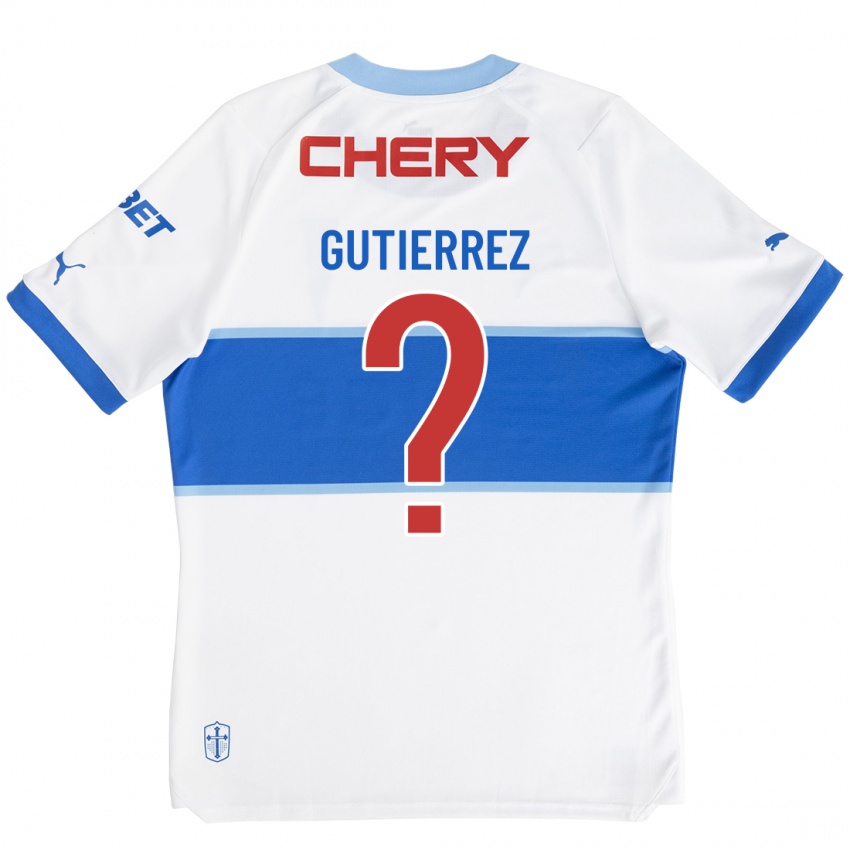 Barn Felipe Gutierrez #0 Hvit Hjemmetrøye Drakt Trøye 2023/24 Skjorter T-Skjorte