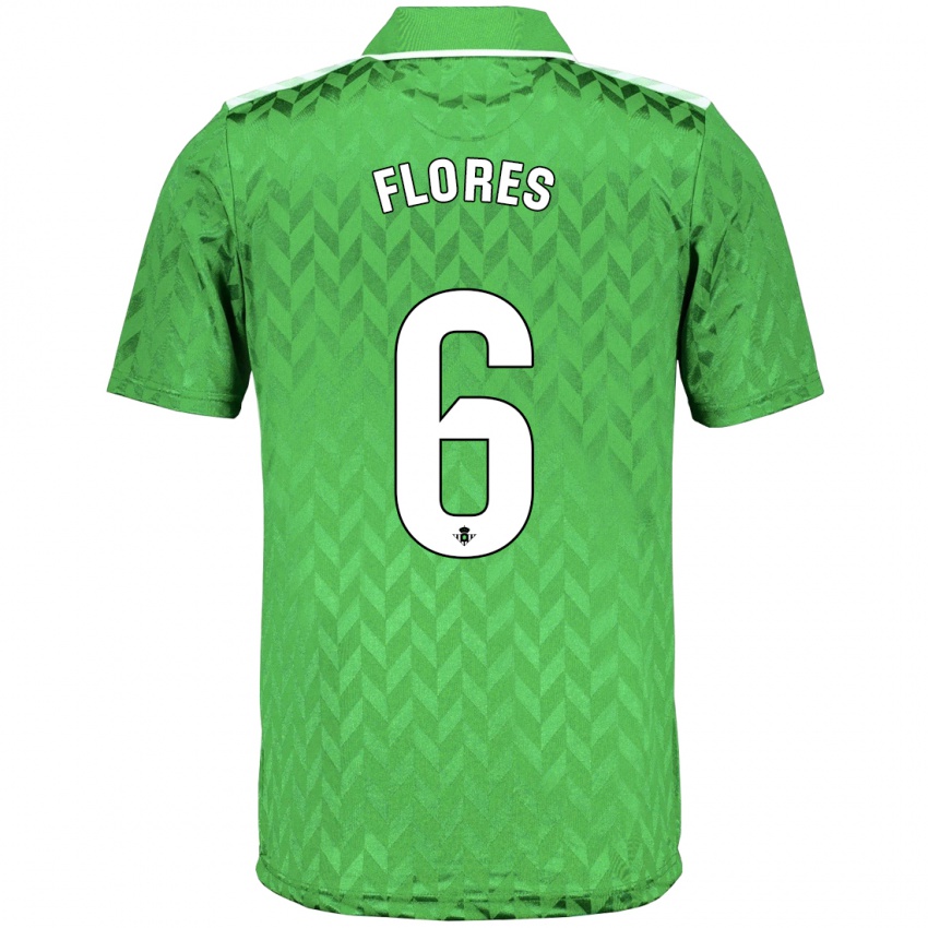 Barn Mateo Flores #6 Grønn Bortetrøye Drakt Trøye 2023/24 Skjorter T-Skjorte