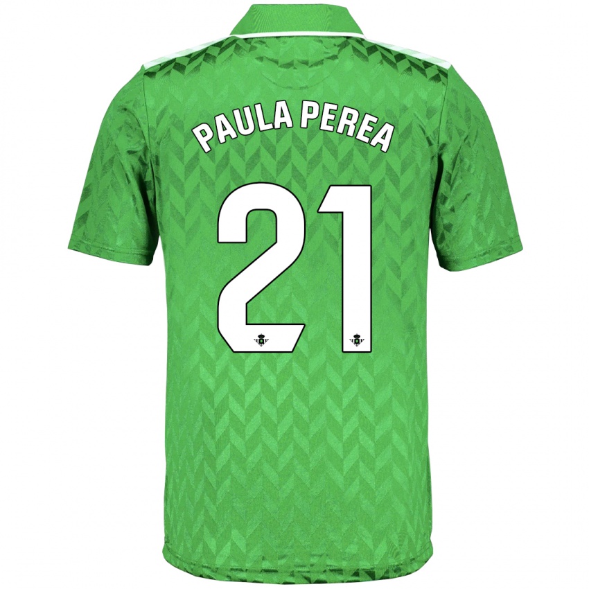 Barn Paula Perea Ramírez #21 Grønn Bortetrøye Drakt Trøye 2023/24 Skjorter T-Skjorte