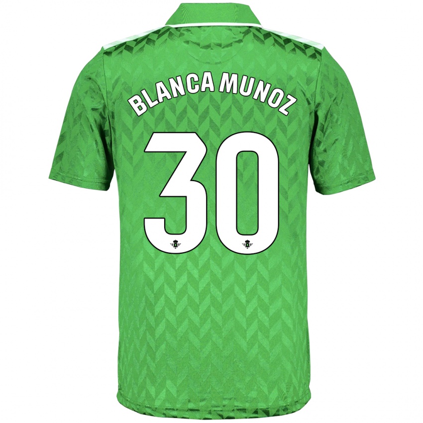 Barn Blanca Muñoz #30 Grønn Bortetrøye Drakt Trøye 2023/24 Skjorter T-Skjorte