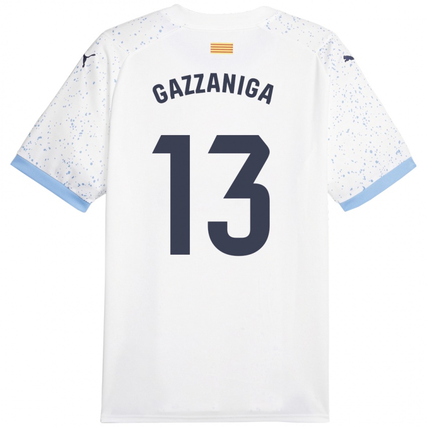 Barn Paulo Gazzaniga #13 Hvit Bortetrøye Drakt Trøye 2023/24 Skjorter T-Skjorte