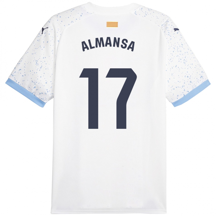 Barn Alex Almansa #17 Hvit Bortetrøye Drakt Trøye 2023/24 Skjorter T-Skjorte