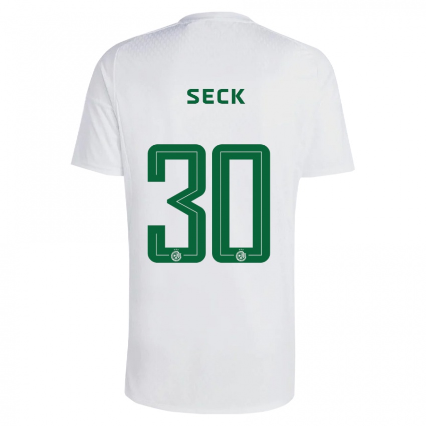 Barn Abdoulaye Seck #30 Grønnblå Bortetrøye Drakt Trøye 2023/24 Skjorter T-Skjorte