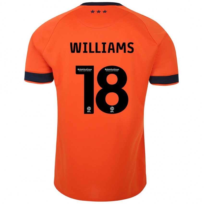 Barn Brandon Williams #18 Oransje Bortetrøye Drakt Trøye 2023/24 Skjorter T-Skjorte