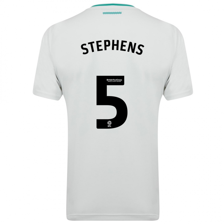 Barn Jack Stephens #5 Hvit Bortetrøye Drakt Trøye 2023/24 Skjorter T-Skjorte