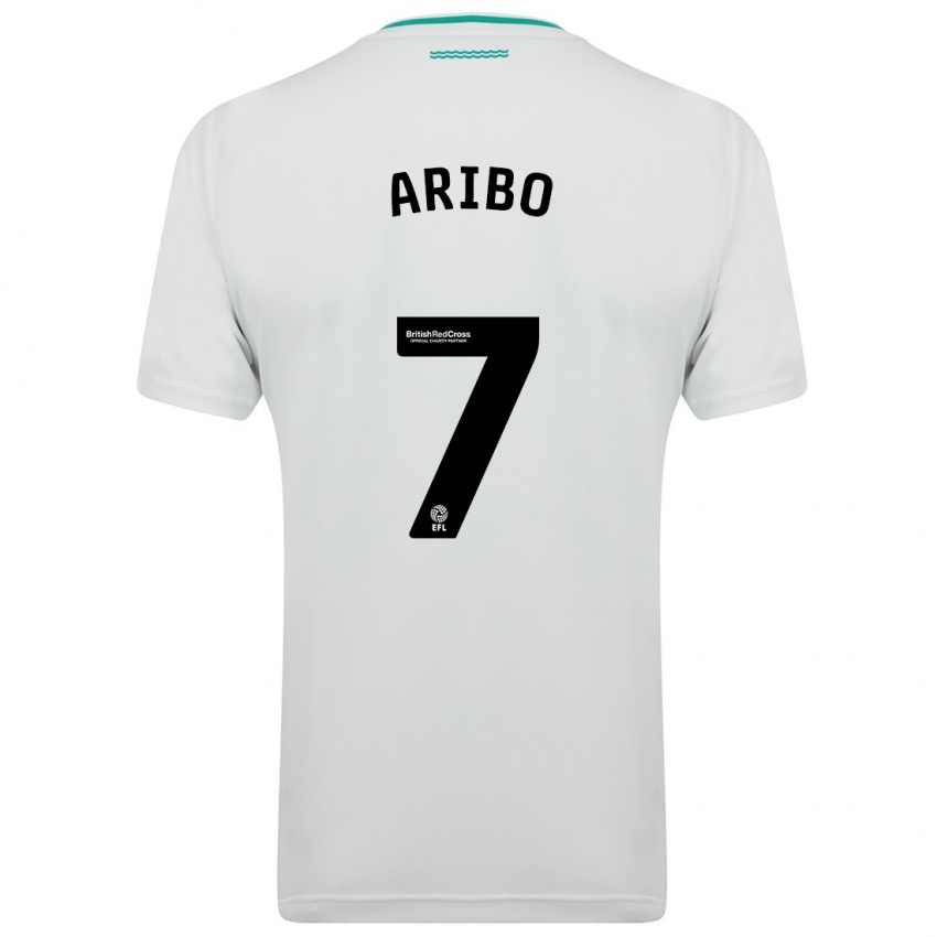 Barn Joe Aribo #7 Hvit Bortetrøye Drakt Trøye 2023/24 Skjorter T-Skjorte