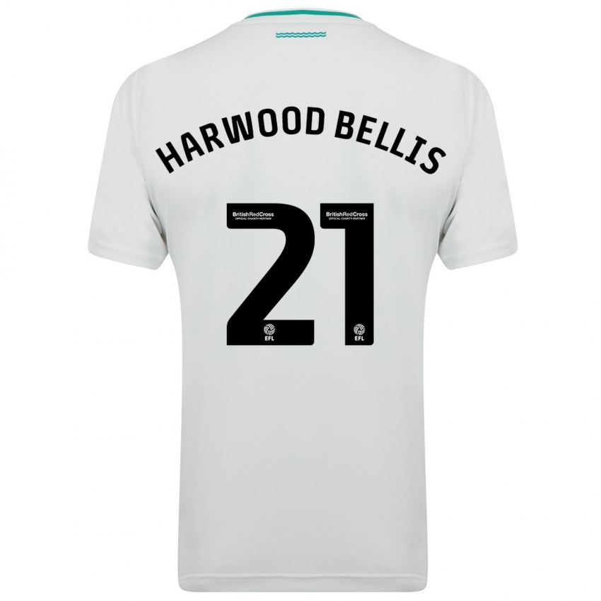 Barn Taylor Harwood-Bellis #21 Hvit Bortetrøye Drakt Trøye 2023/24 Skjorter T-Skjorte