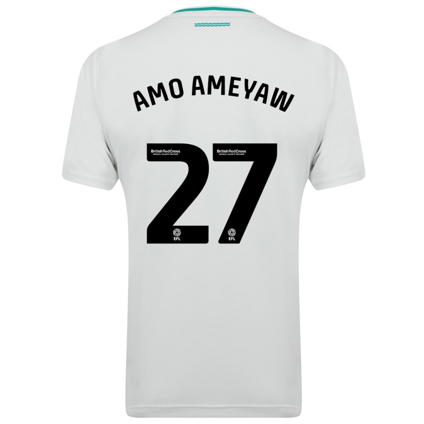 Barn Samuel Amo-Ameyaw #27 Hvit Bortetrøye Drakt Trøye 2023/24 Skjorter T-Skjorte