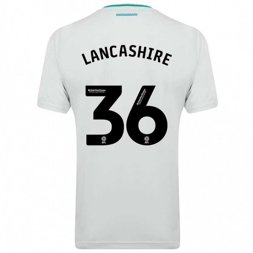 Barn Olly Lancashire #36 Hvit Bortetrøye Drakt Trøye 2023/24 Skjorter T-Skjorte