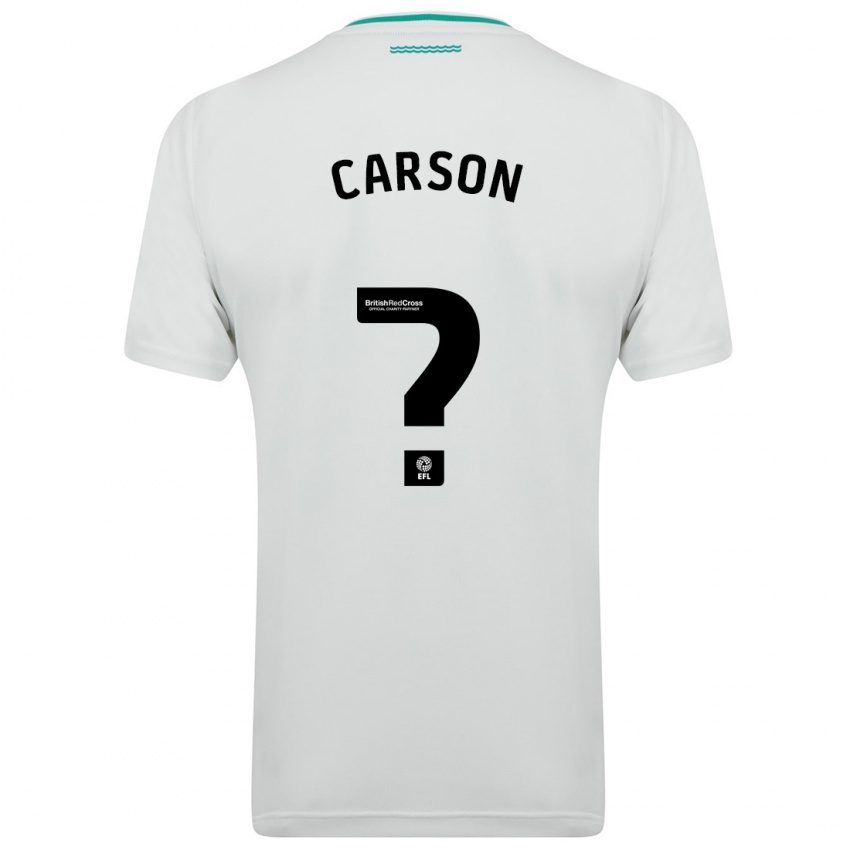Barn Matty Carson #0 Hvit Bortetrøye Drakt Trøye 2023/24 Skjorter T-Skjorte