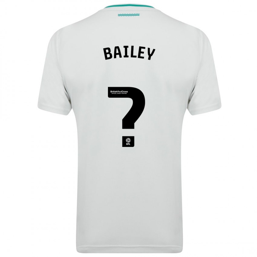 Barn Isaac Bailey #0 Hvit Bortetrøye Drakt Trøye 2023/24 Skjorter T-Skjorte