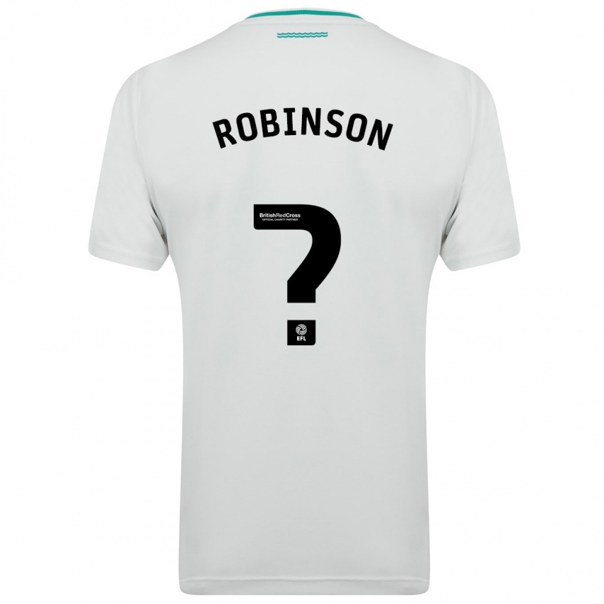 Barn Jay Robinson #0 Hvit Bortetrøye Drakt Trøye 2023/24 Skjorter T-Skjorte