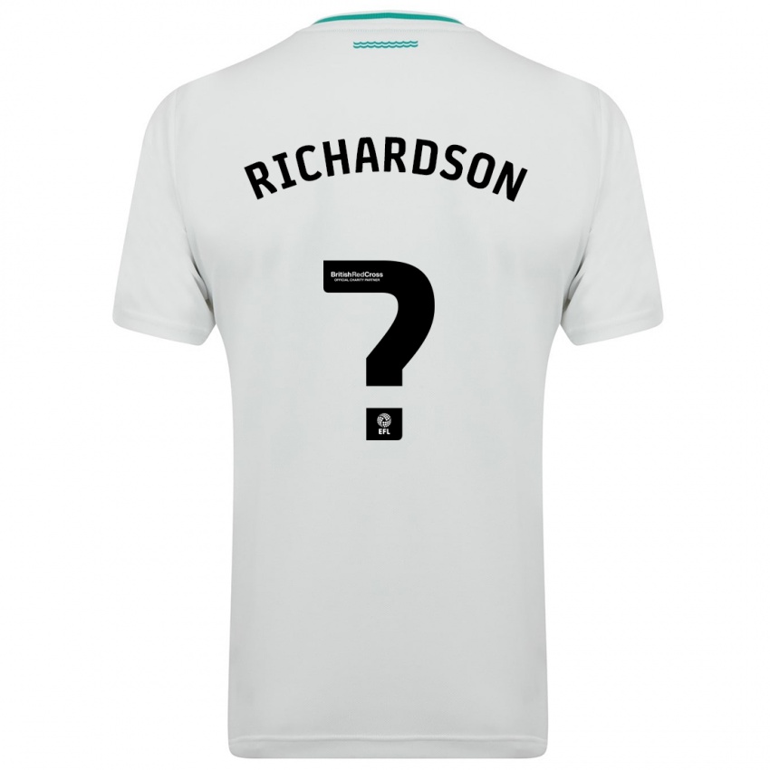 Barn Cale Richardson #0 Hvit Bortetrøye Drakt Trøye 2023/24 Skjorter T-Skjorte