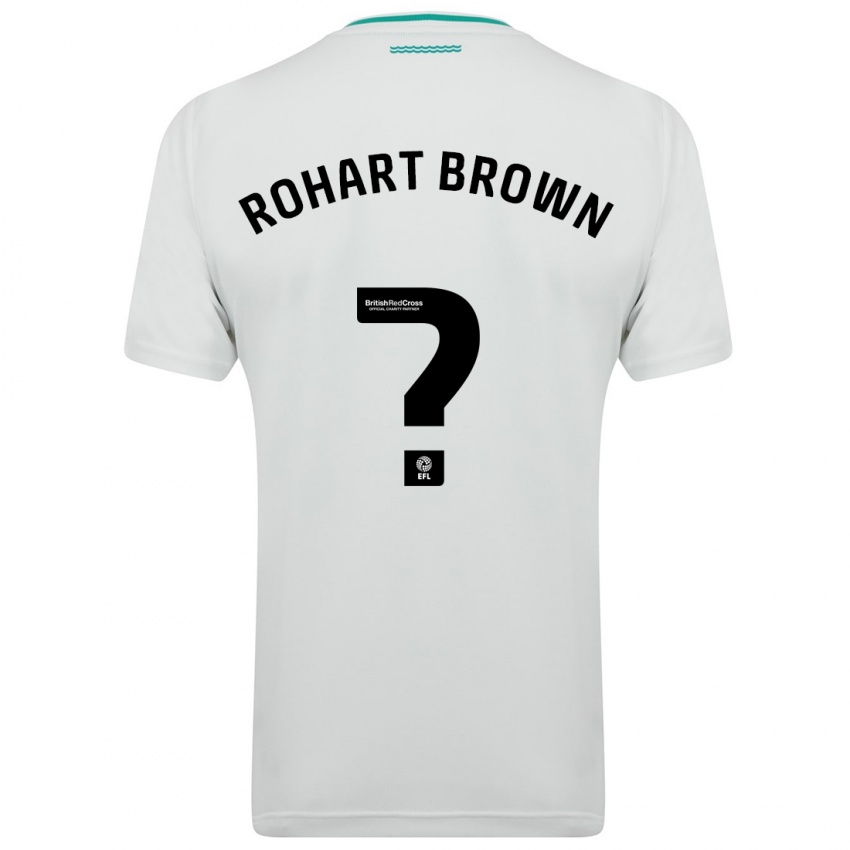 Barn Thierry Rohart-Brown #0 Hvit Bortetrøye Drakt Trøye 2023/24 Skjorter T-Skjorte