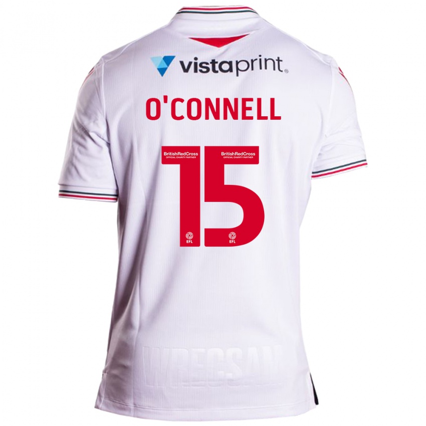 Barn Eoghan O'connell #15 Hvit Bortetrøye Drakt Trøye 2023/24 Skjorter T-Skjorte
