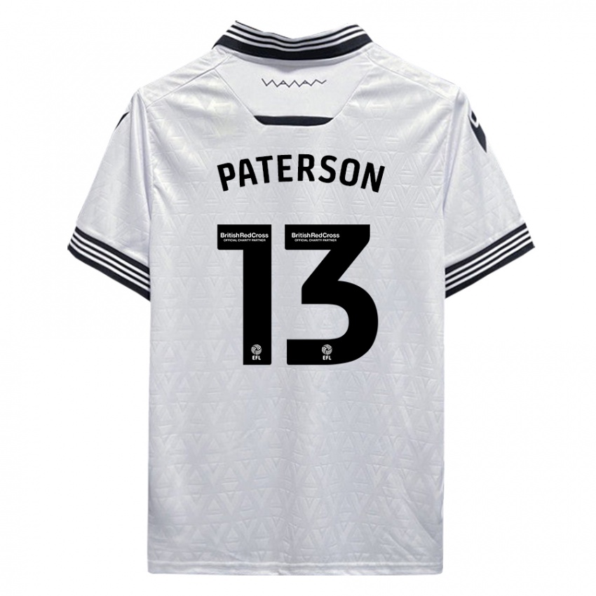 Barn Callum Paterson #13 Hvit Bortetrøye Drakt Trøye 2023/24 Skjorter T-Skjorte