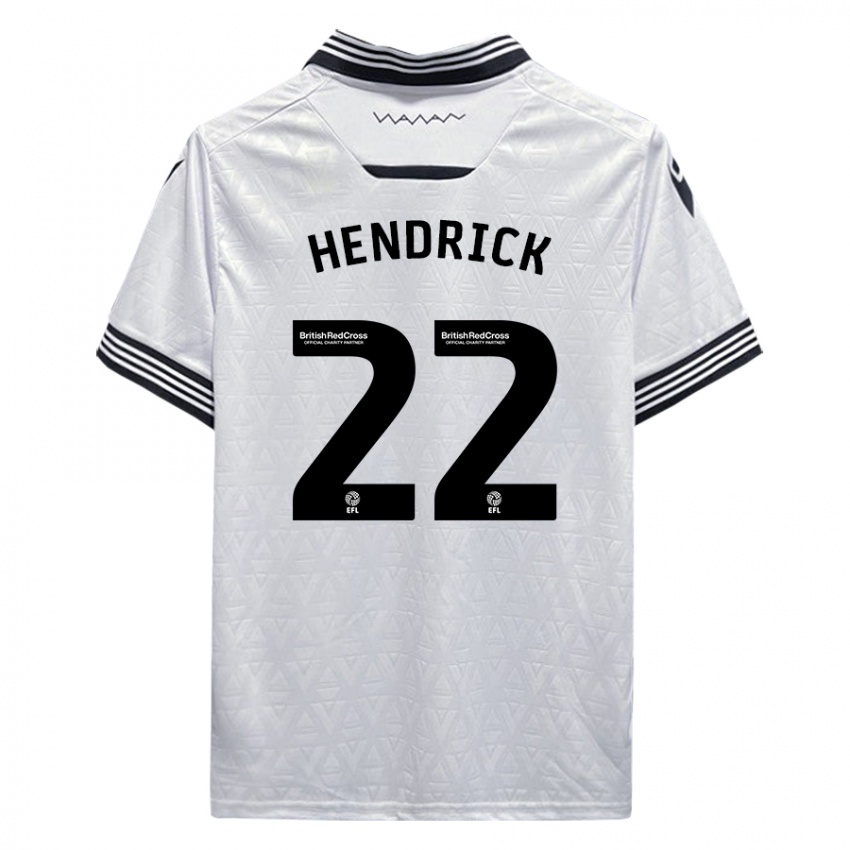 Barn Jeff Hendrick #22 Hvit Bortetrøye Drakt Trøye 2023/24 Skjorter T-Skjorte