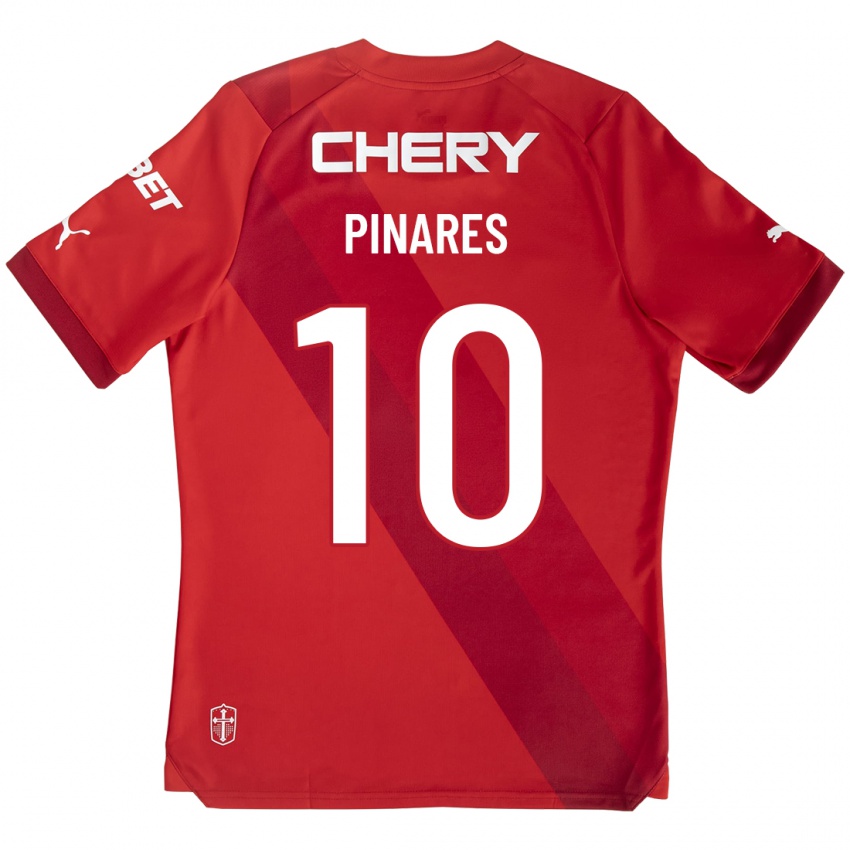 Barn César Pinares #10 Rød Bortetrøye Drakt Trøye 2023/24 Skjorter T-Skjorte