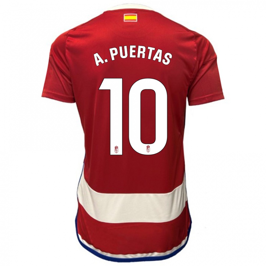 Mann Antonio Puertas #10 Rød Hjemmetrøye Drakt Trøye 2023/24 Skjorter T-Skjorte