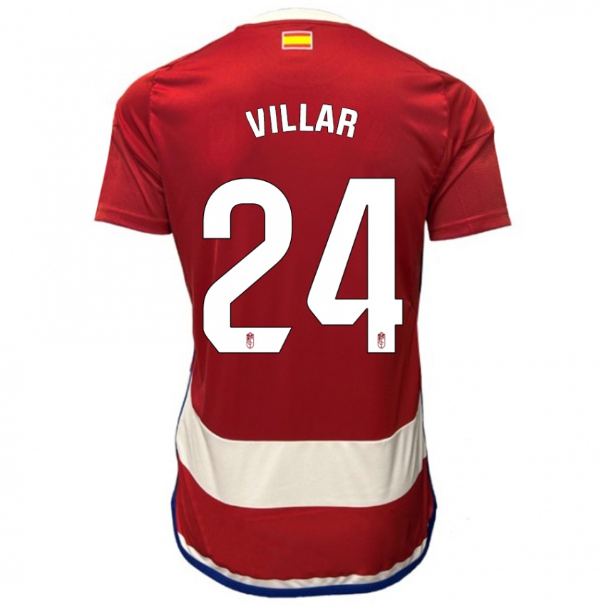 Mann Gonzalo Villar #24 Rød Hjemmetrøye Drakt Trøye 2023/24 Skjorter T-Skjorte