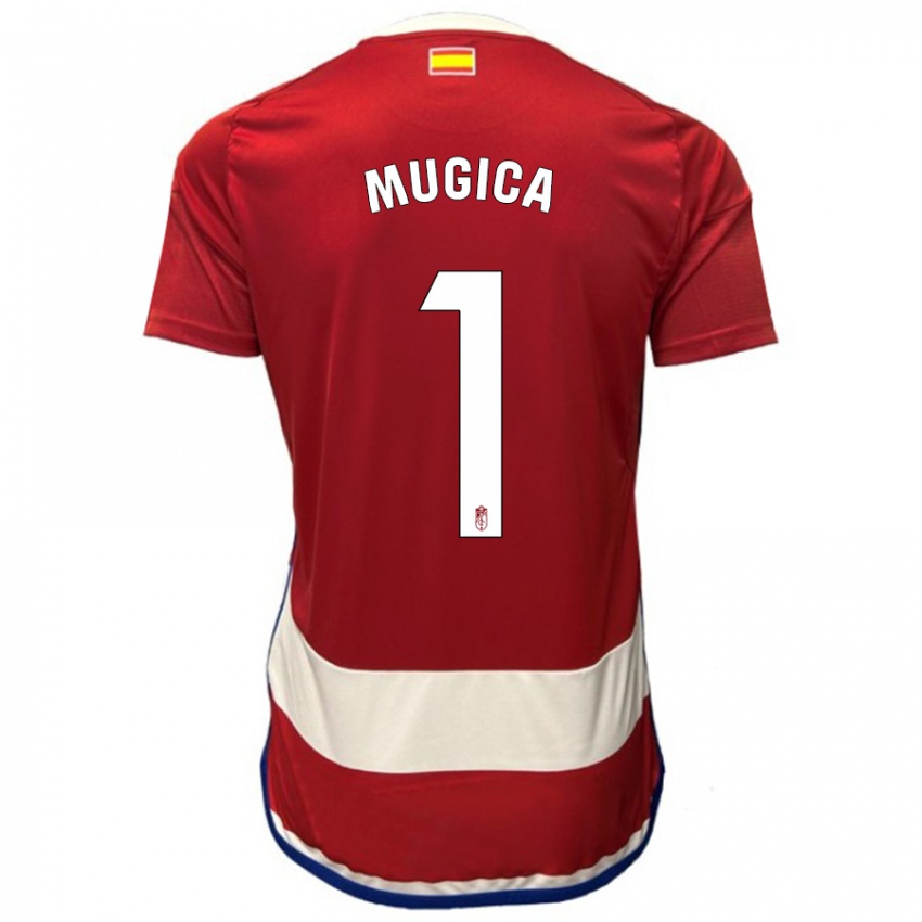 Mann Juan Múgica #1 Rød Hjemmetrøye Drakt Trøye 2023/24 Skjorter T-Skjorte