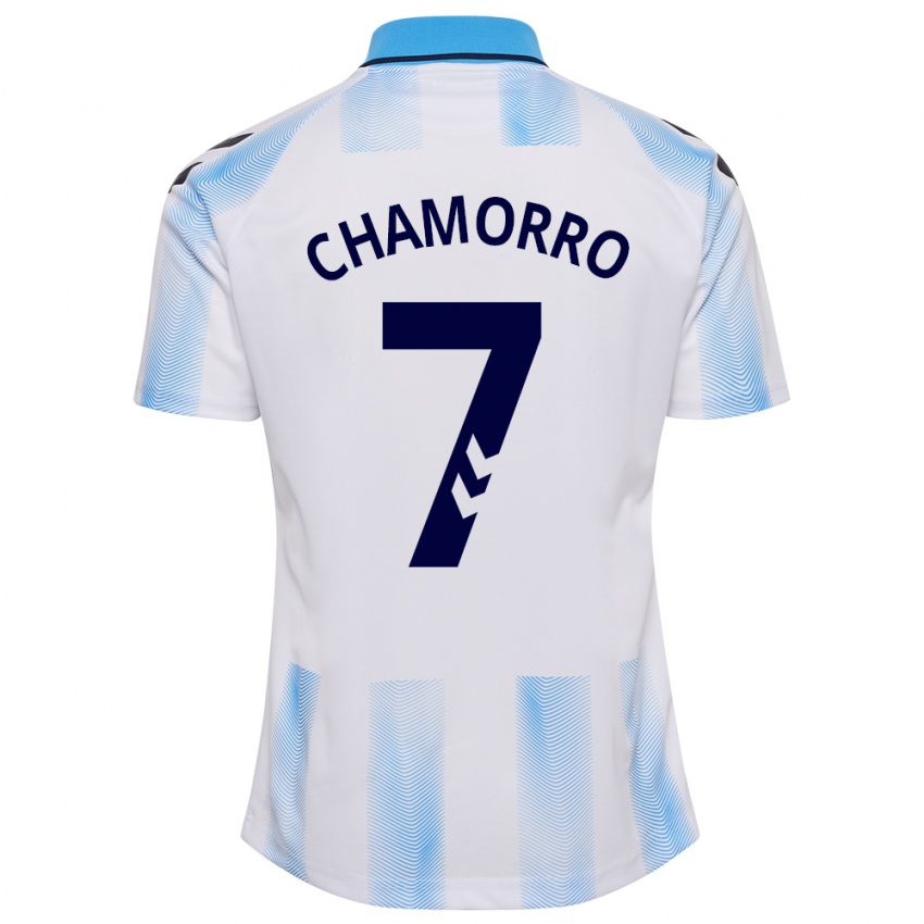 Mann Alexis Chamorro #7 Hvit Blå Hjemmetrøye Drakt Trøye 2023/24 Skjorter T-Skjorte