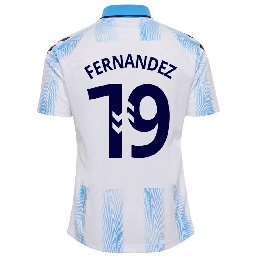 Mann Raúl Fernández #19 Hvit Blå Hjemmetrøye Drakt Trøye 2023/24 Skjorter T-Skjorte