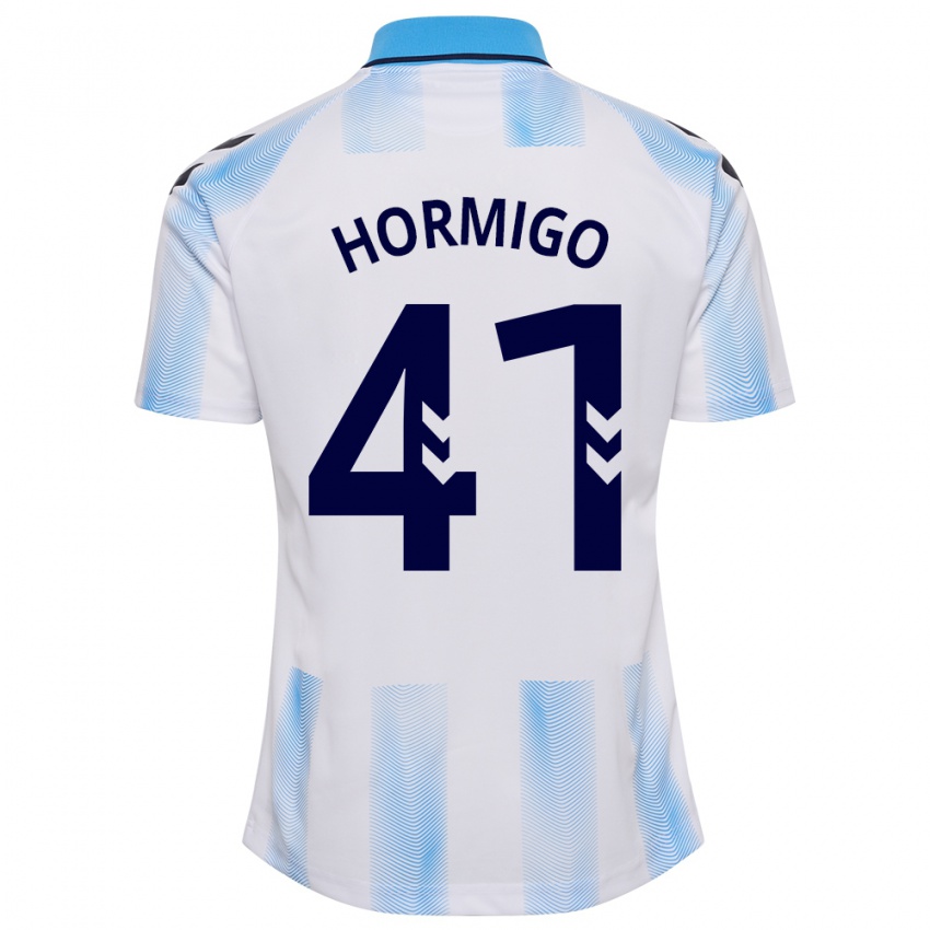 Mann Cintia Hormigo #41 Hvit Blå Hjemmetrøye Drakt Trøye 2023/24 Skjorter T-Skjorte