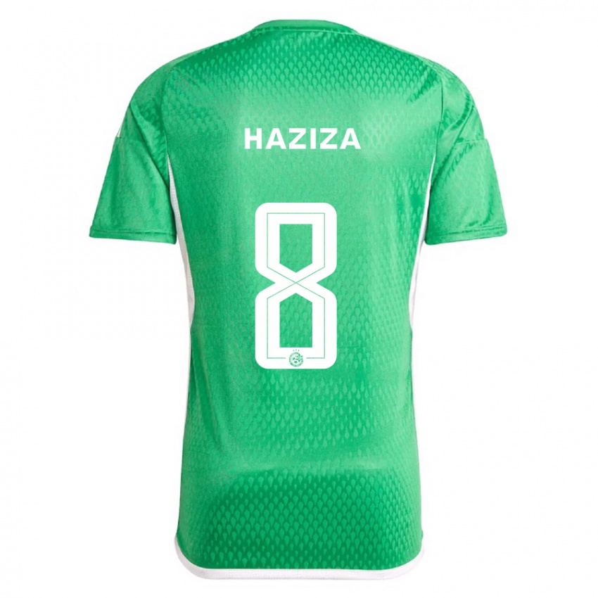 Mann Dolev Haziza #8 Hvit Blå Hjemmetrøye Drakt Trøye 2023/24 Skjorter T-Skjorte