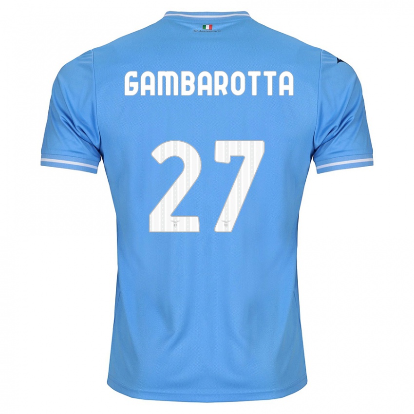 Mann Margot Gambarotta #27 Blå Hjemmetrøye Drakt Trøye 2023/24 Skjorter T-Skjorte