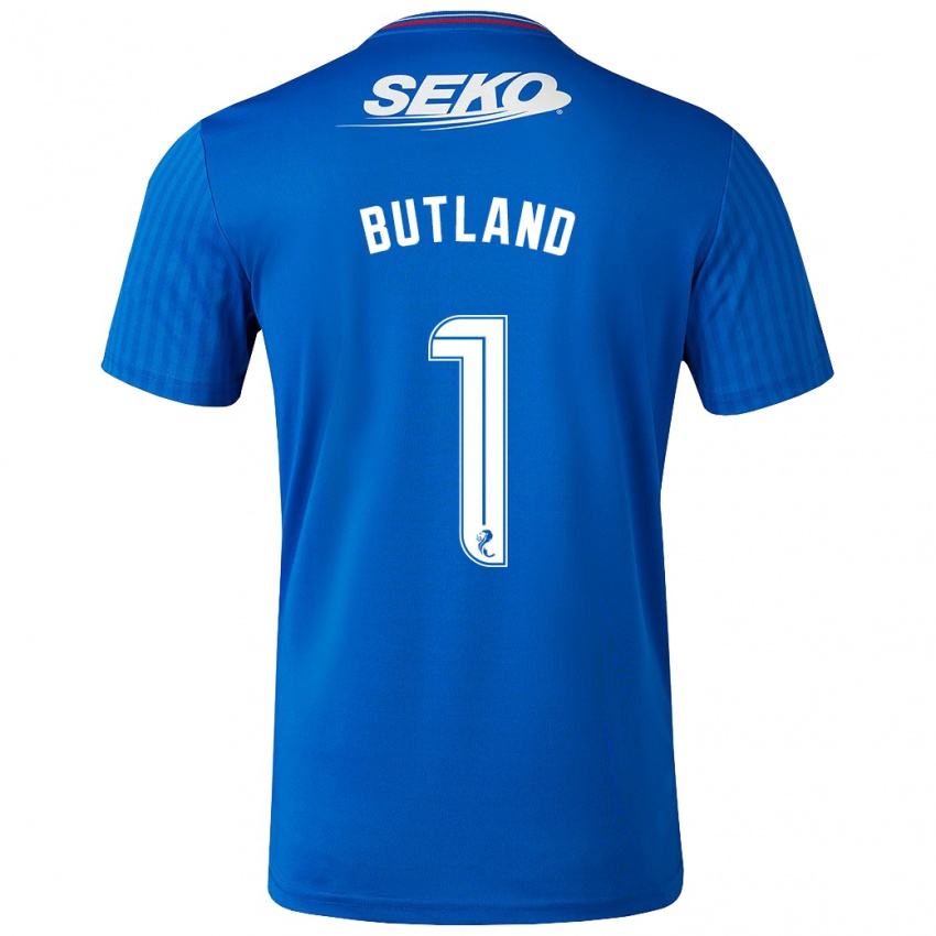 Mann Jack Butland #1 Blå Hjemmetrøye Drakt Trøye 2023/24 Skjorter T-Skjorte