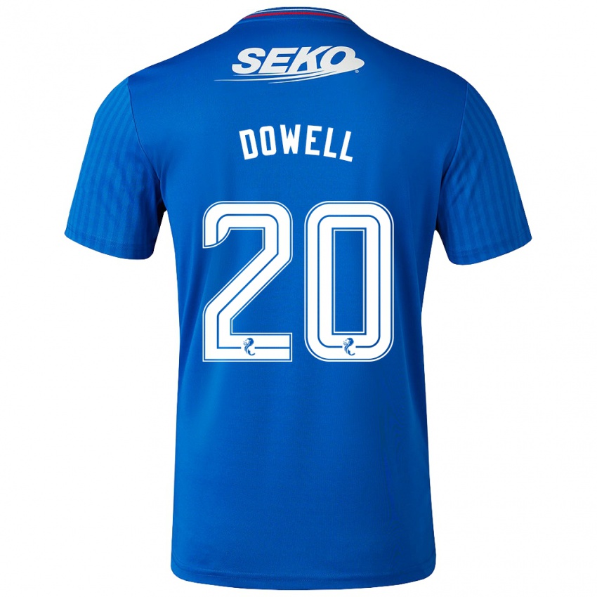 Mann Kieran Dowell #20 Blå Hjemmetrøye Drakt Trøye 2023/24 Skjorter T-Skjorte