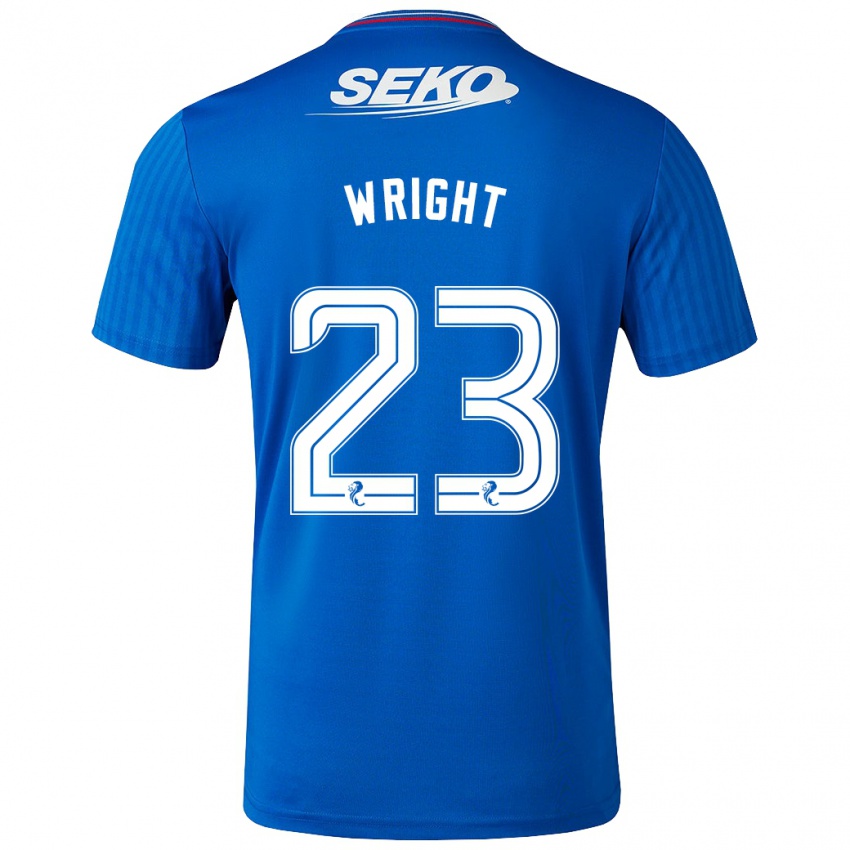 Mann Scott Wright #23 Blå Hjemmetrøye Drakt Trøye 2023/24 Skjorter T-Skjorte