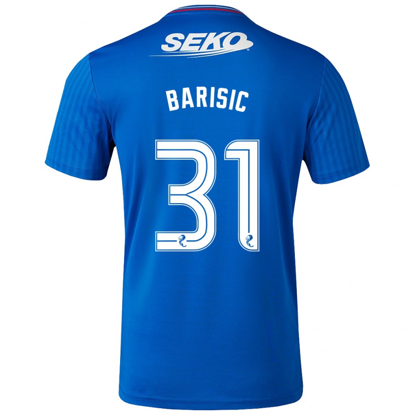 Mann Borna Barisic #31 Blå Hjemmetrøye Drakt Trøye 2023/24 Skjorter T-Skjorte
