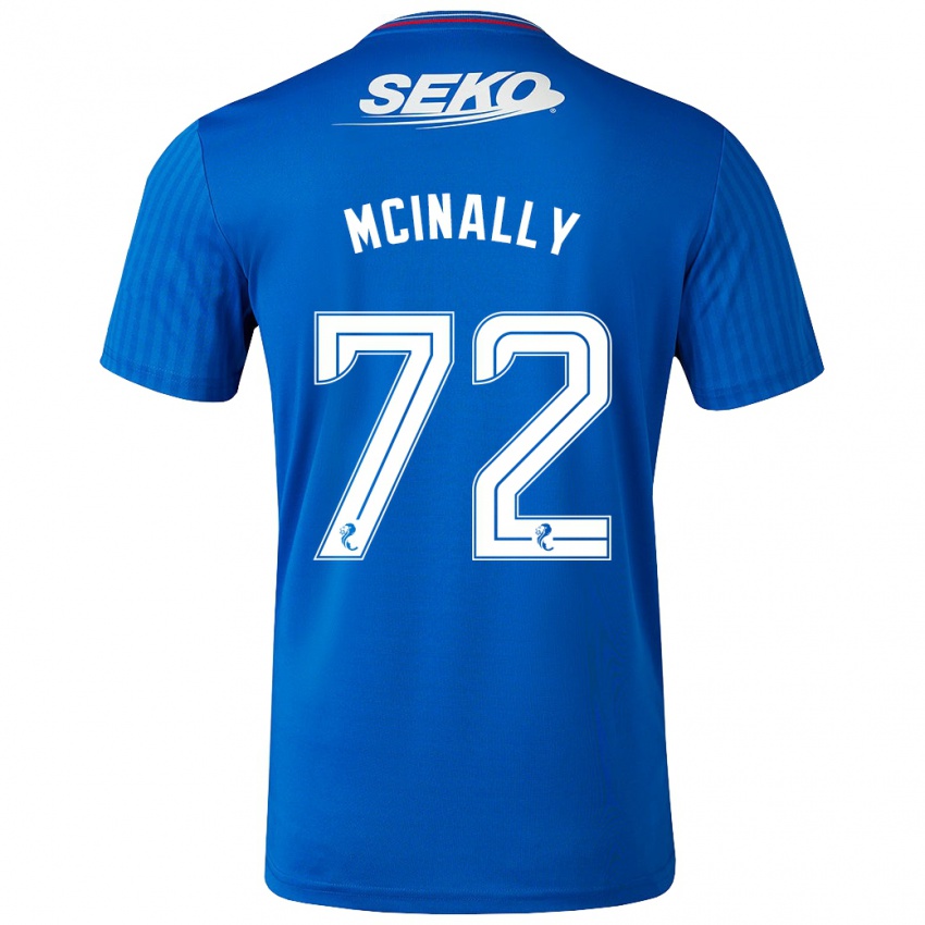 Mann Darren Mcinally #72 Blå Hjemmetrøye Drakt Trøye 2023/24 Skjorter T-Skjorte