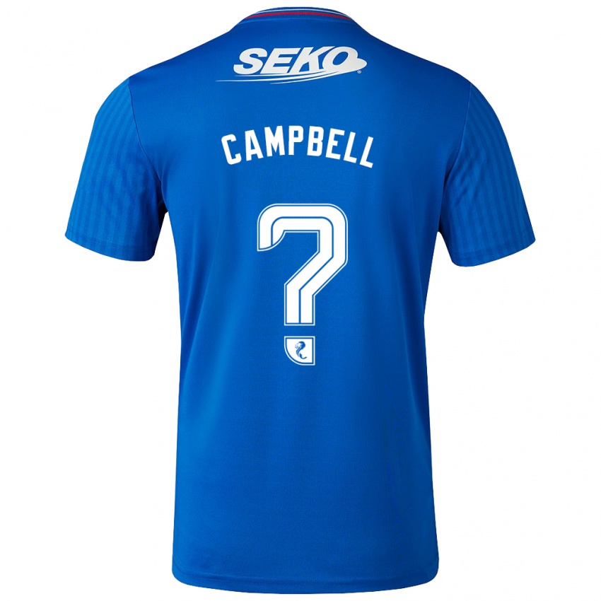 Mann Connor Campbell #0 Blå Hjemmetrøye Drakt Trøye 2023/24 Skjorter T-Skjorte
