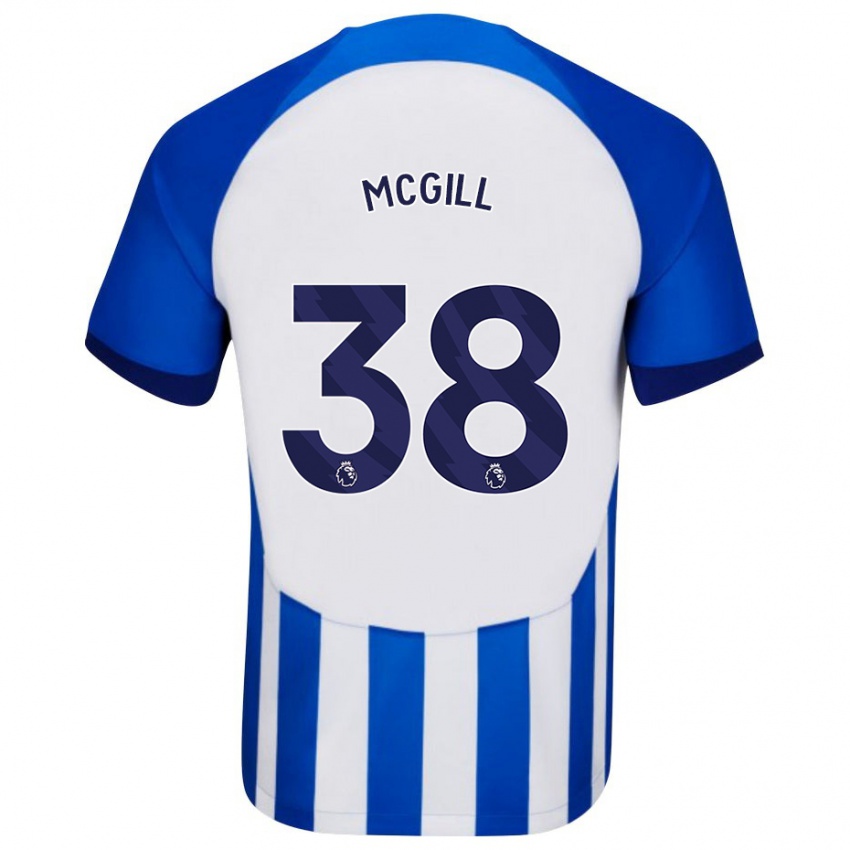 Mann Tom Mcgill #38 Blå Hjemmetrøye Drakt Trøye 2023/24 Skjorter T-Skjorte