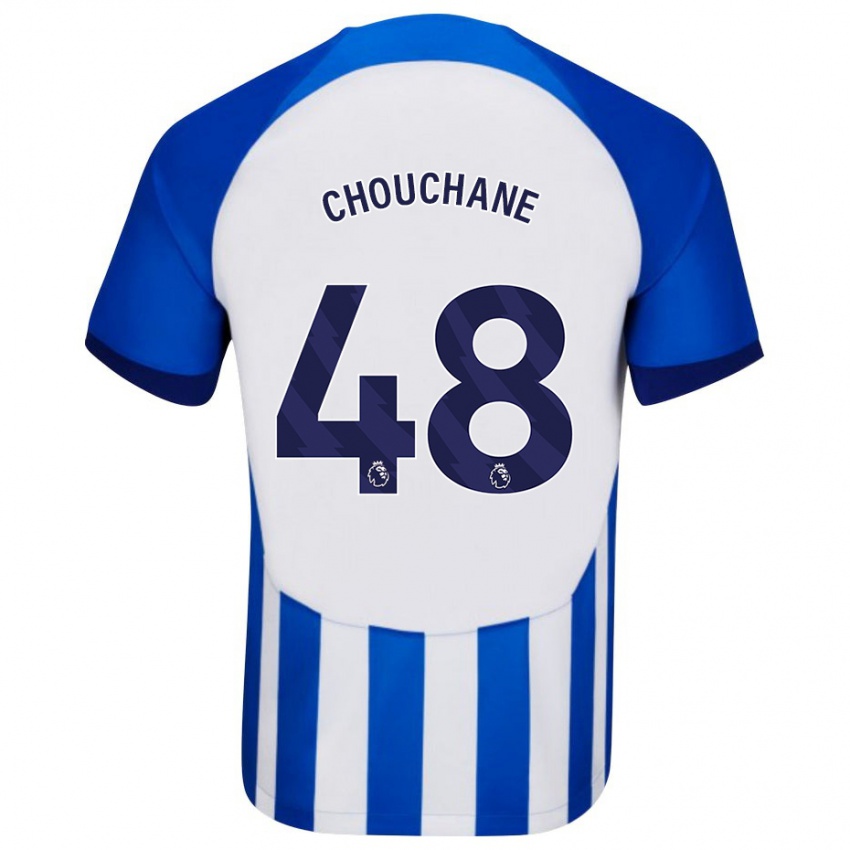 Mann Samy Chouchane #48 Blå Hjemmetrøye Drakt Trøye 2023/24 Skjorter T-Skjorte