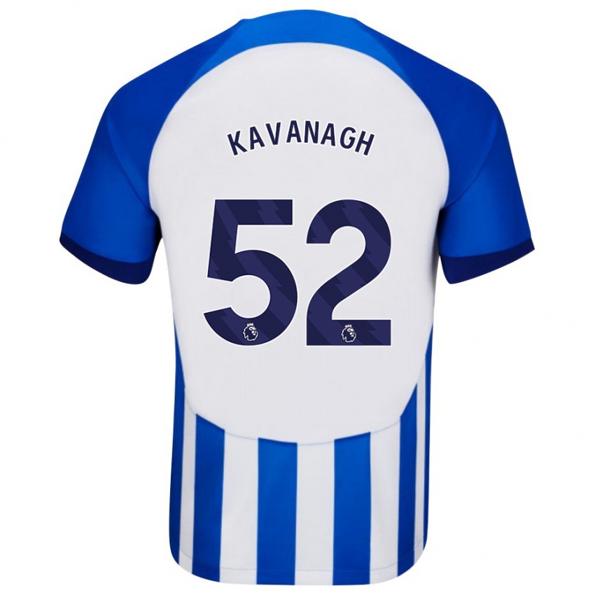 Mann Leigh Kavanagh #52 Blå Hjemmetrøye Drakt Trøye 2023/24 Skjorter T-Skjorte