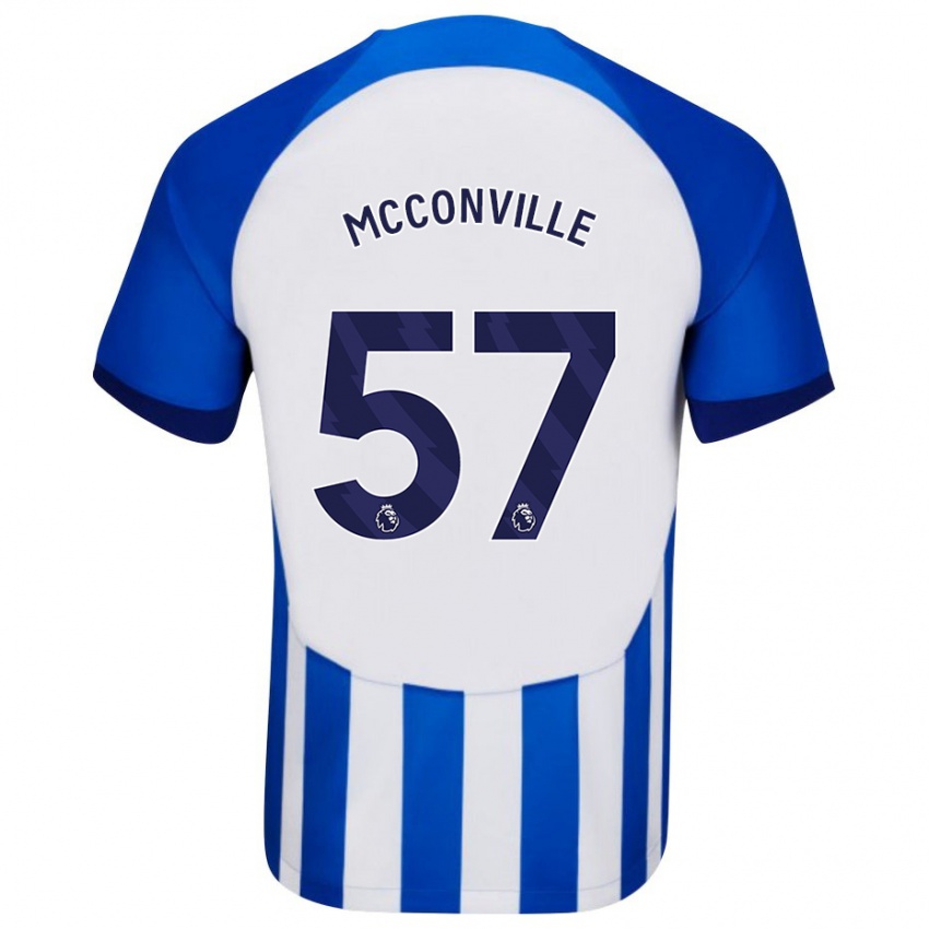 Mann Ruairi Mcconville #57 Blå Hjemmetrøye Drakt Trøye 2023/24 Skjorter T-Skjorte