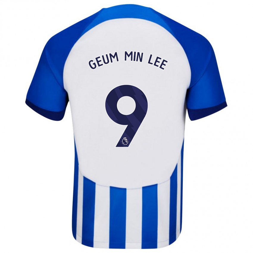 Mann Lee Geum-Min #9 Blå Hjemmetrøye Drakt Trøye 2023/24 Skjorter T-Skjorte