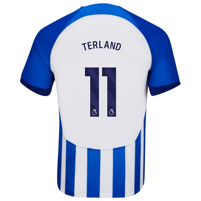 Mann Elisabeth Terland #11 Blå Hjemmetrøye Drakt Trøye 2023/24 Skjorter T-Skjorte