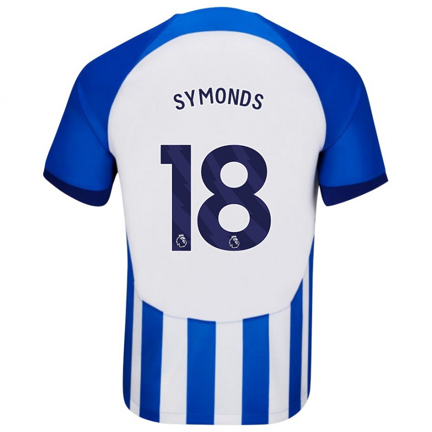 Mann Maisie Symonds #18 Blå Hjemmetrøye Drakt Trøye 2023/24 Skjorter T-Skjorte