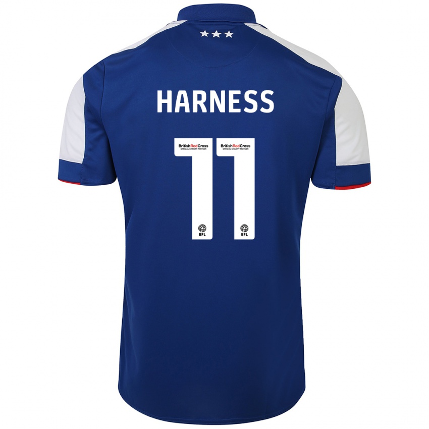 Mann Marcus Harness #11 Blå Hjemmetrøye Drakt Trøye 2023/24 Skjorter T-Skjorte